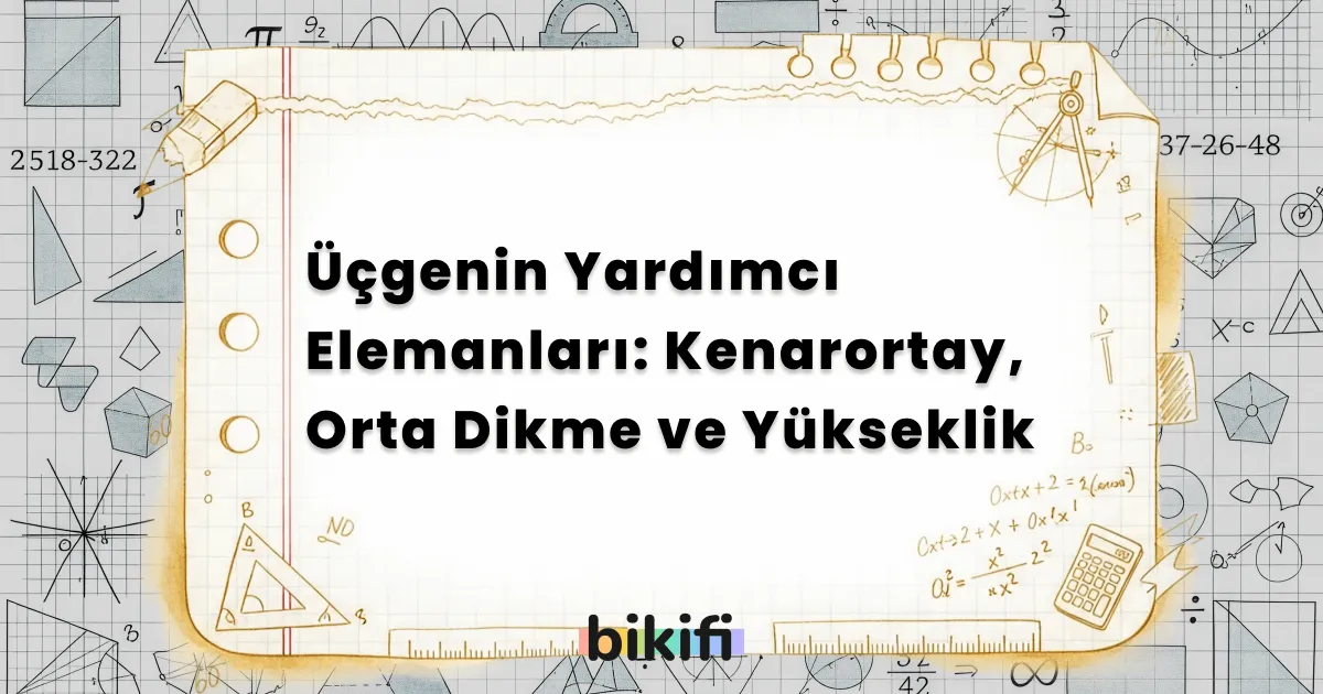 Üçgenin Yardımcı Elemanları: Kenarortay, Orta Dikme ve Yükseklik