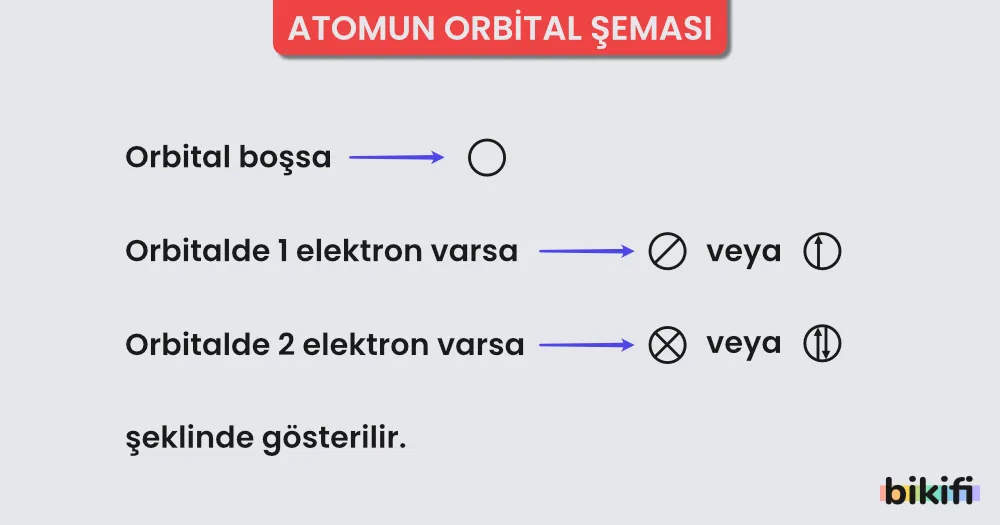 Orbitallere Elektron Dağılımı ve orbitallerin gösterimi