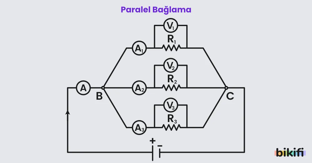 Dirençlerin paralel bağlanması