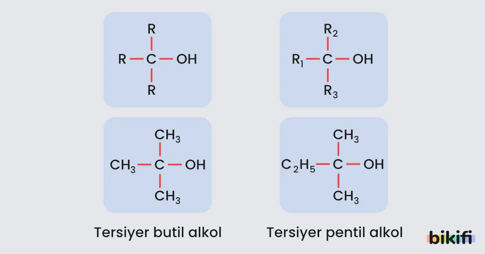 Üçüncül (Tersiyer) Alkol Örnekleri